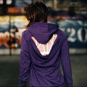 Born‎ Primitive Purple Peek Back Hoodie Sweatshirt
